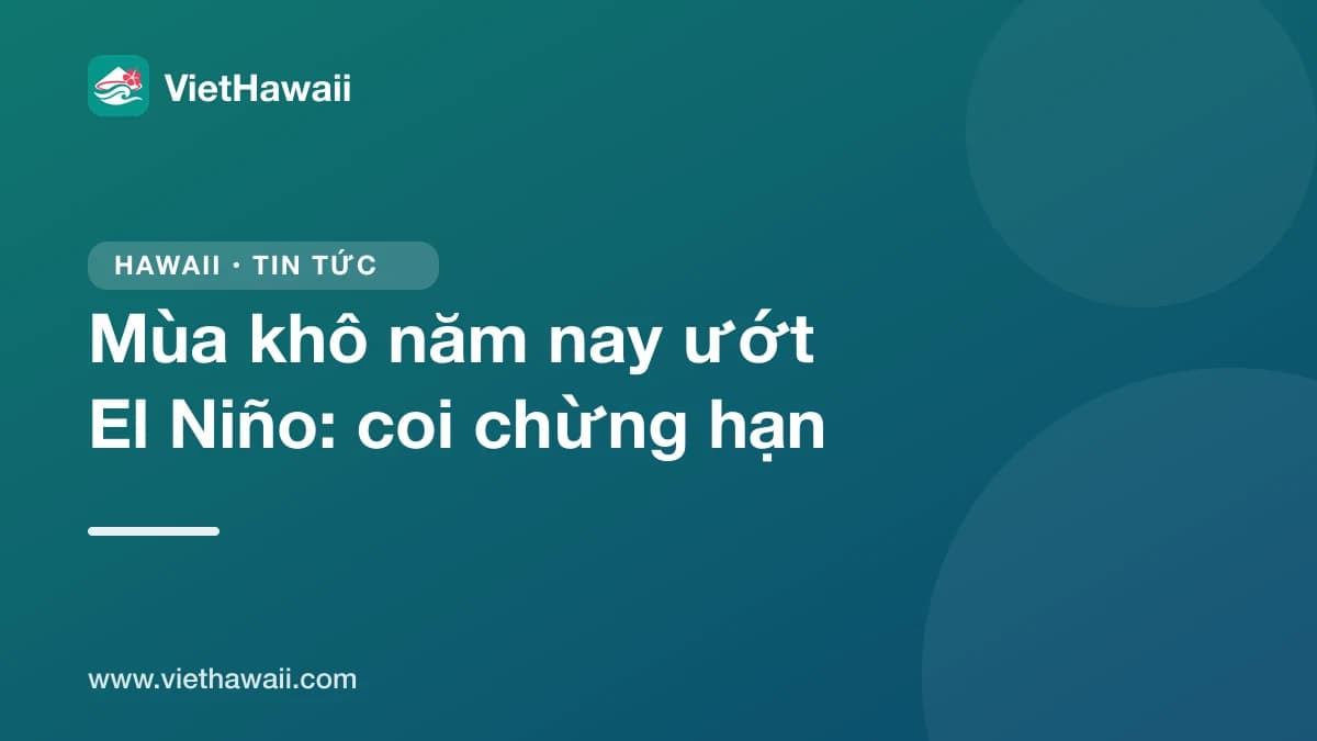 Mùa khô năm nay ướt thứ ba trong 30 năm, nhưng Sở Khí Tượng báo El Niño có thể gây hạn và cháy đầu năm sau